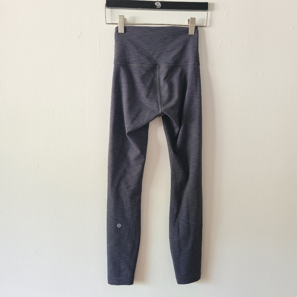 Lululemon Wunder Train High-Rise Size 2‎ Tight 25" Heathered Graphite Grey Lycra - Picture 6 of 11